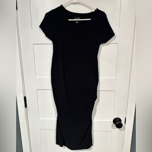 Ingrid & Isabel Maternity Black Midi Dress
